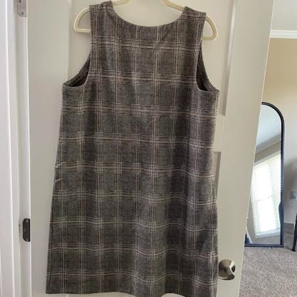 JJill Sleeveless Plaid Jumper size L - Picture 2 of 5